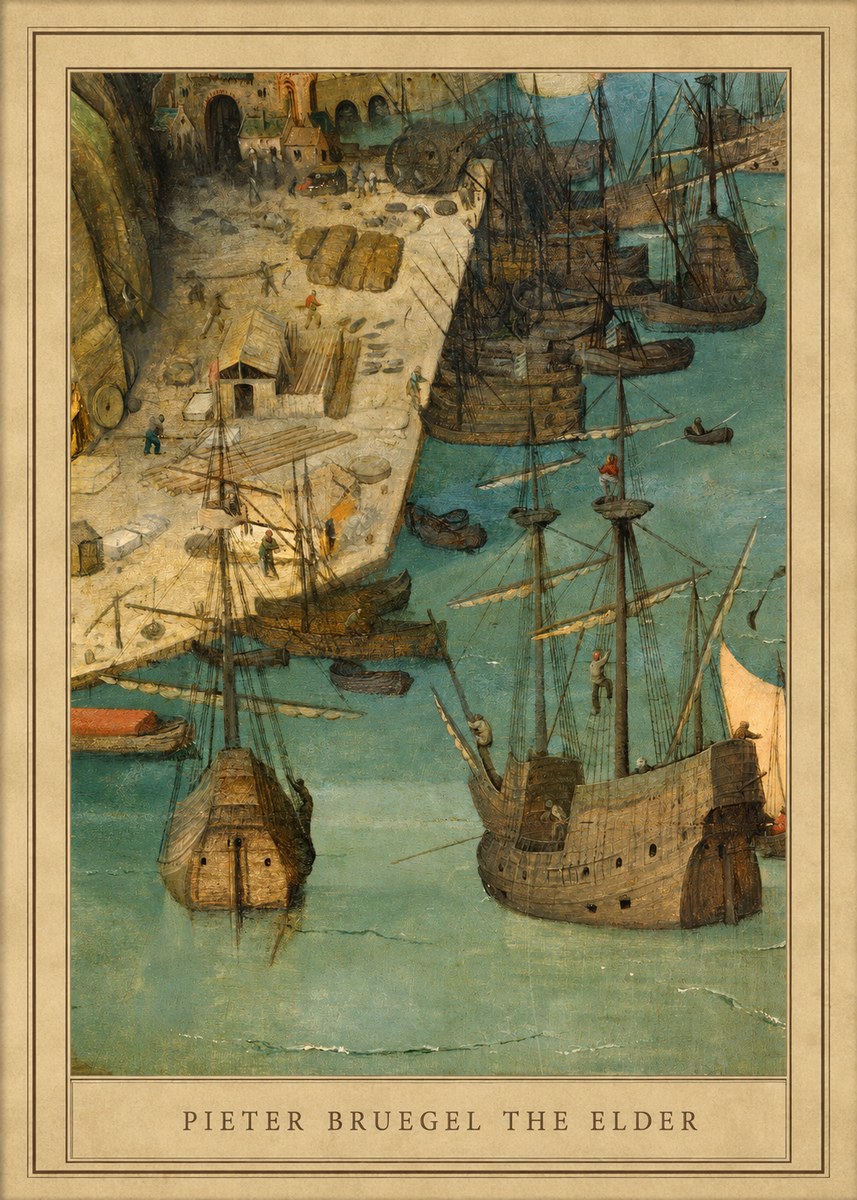 Pieter Bruegel A Port Scene No4 - Affiche