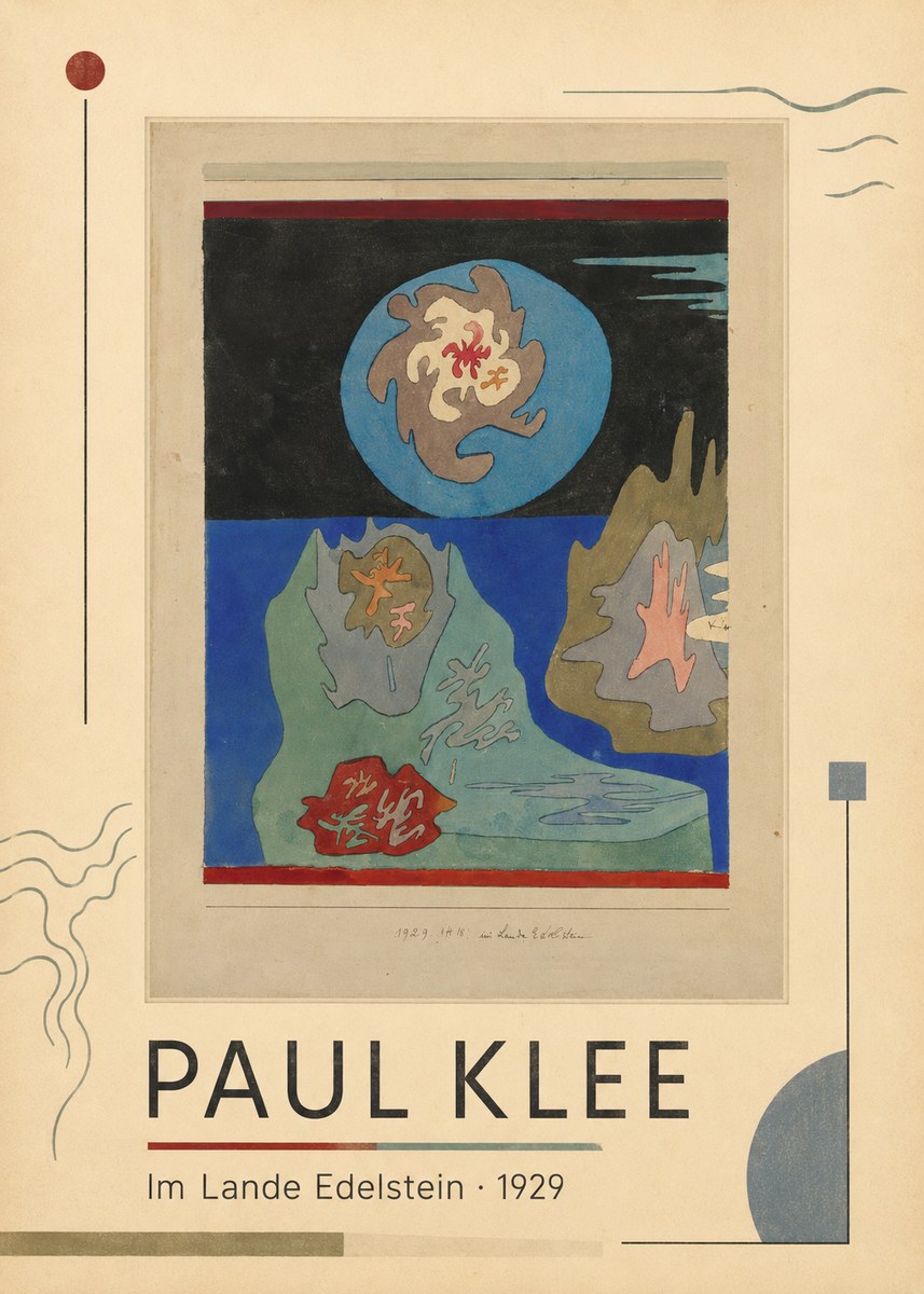 Paul Klee Im Lande Edelstein No1 - Affiche