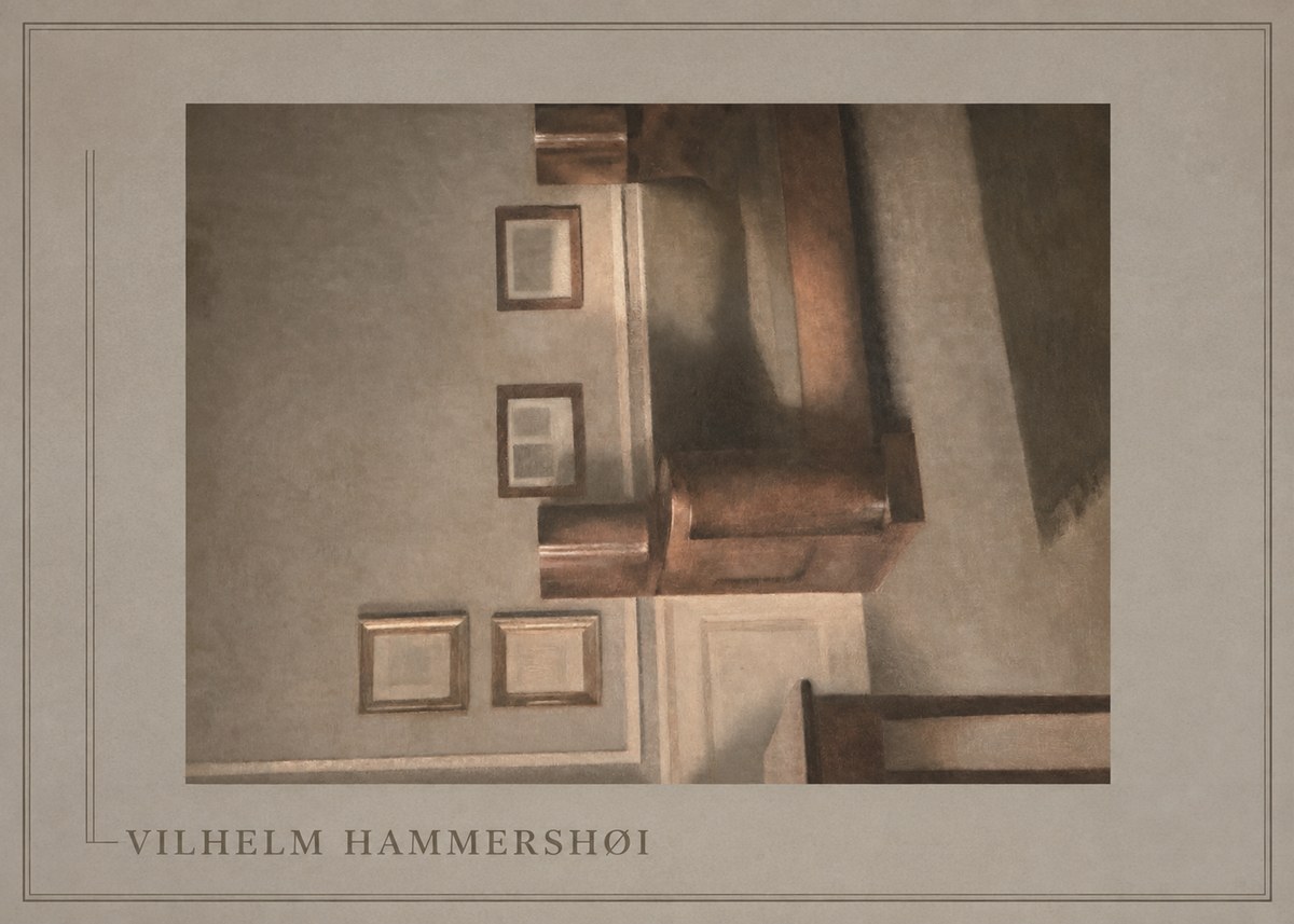 Vilhelm Hammershøi Interior II No1 - Affiche