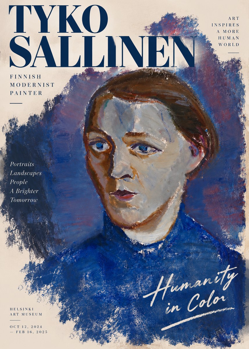 Tyko Sallinen Portrait II No3 - Affiche
