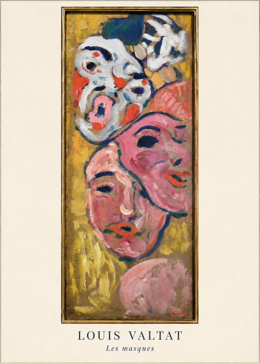 Louis Valtat Les Masques No4 - Affiche