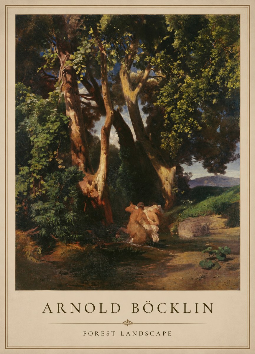 Arnold Böcklin Forest Landscape No1 - Affiche