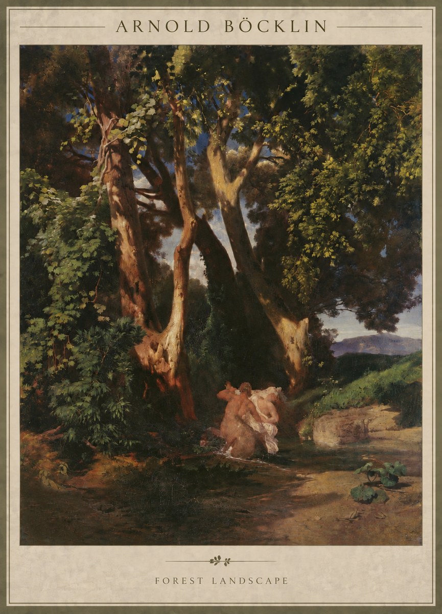 Arnold Böcklin Forest Landscape No5 - Affiche