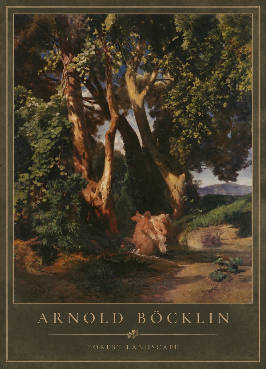 Arnold Böcklin Forest Landscape No6 - Affiche