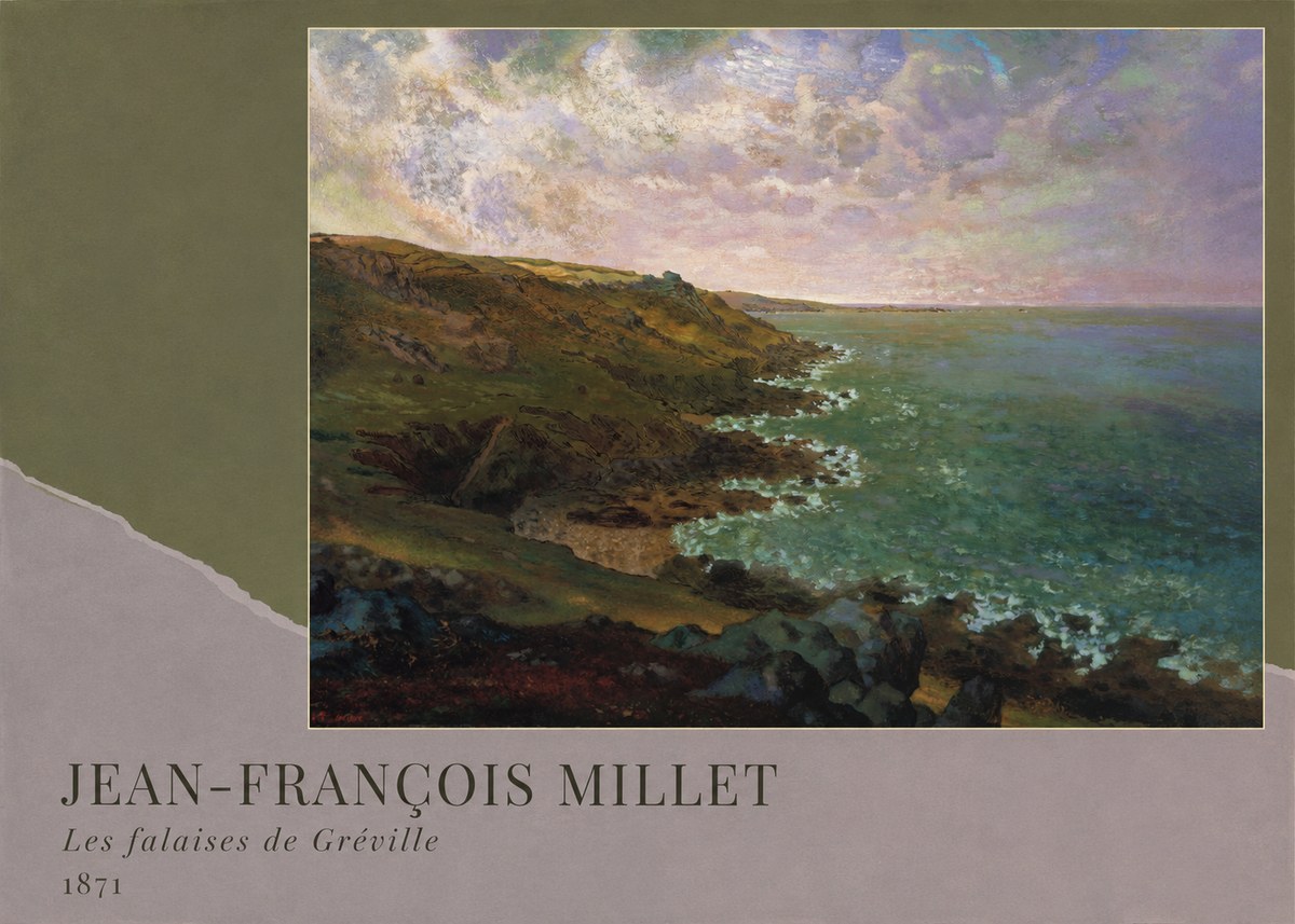 Jean-François Millet Les Falaises De Gréville No2 - Affiche