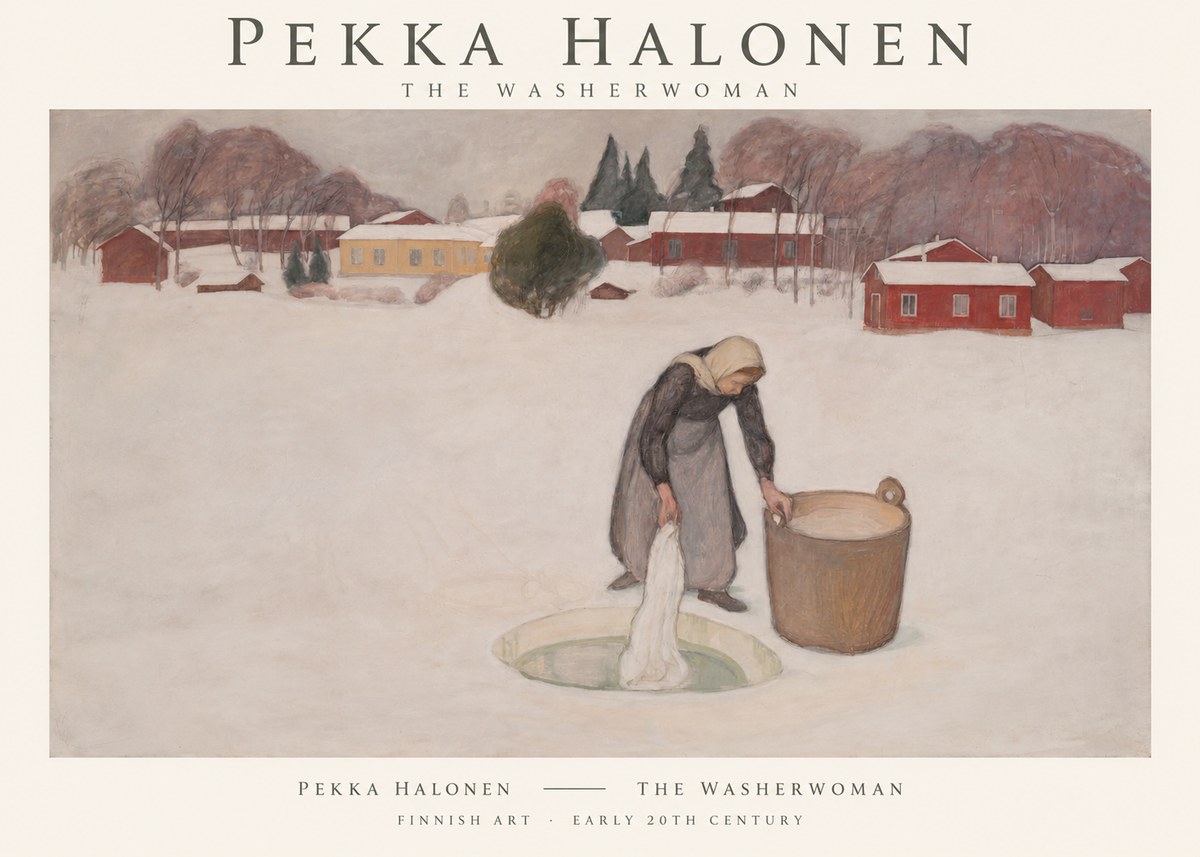 Pekka Halonen The Washerwoman No1 - Affiche