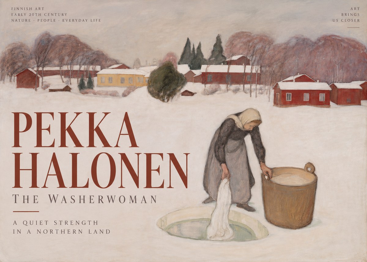 Pekka Halonen The Washerwoman No2 - Affiche
