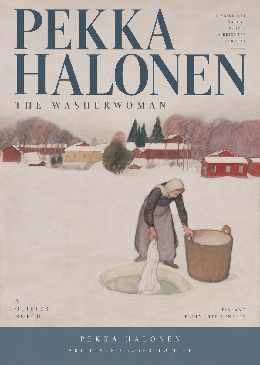 Pekka Halonen The Washerwoman No4 - Affiche
