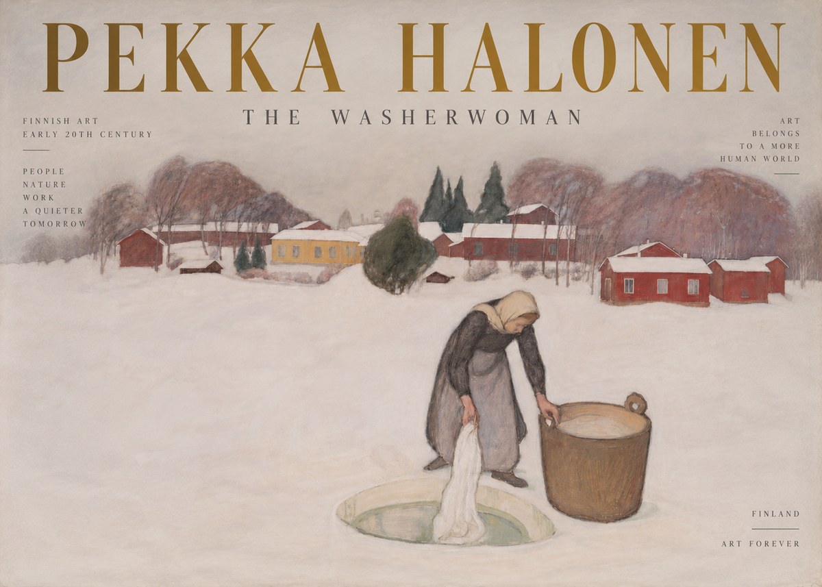 Pekka Halonen The Washerwoman No6 - Affiche