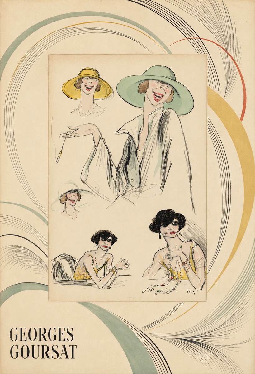 Georges Goursat Elegant Parisian Caricatures No4 - Affiche