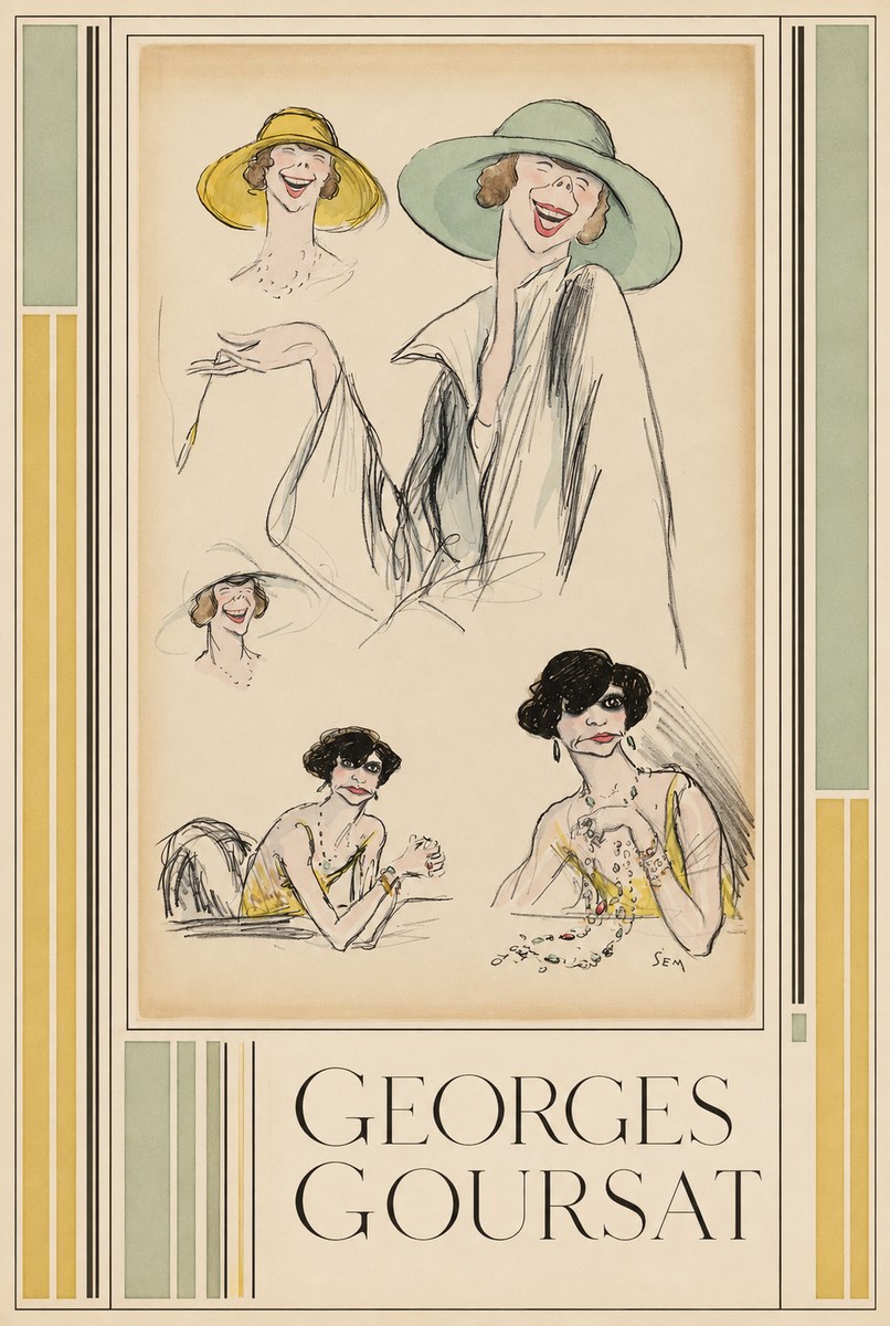 Georges Goursat Elegant Parisian Caricatures No6 - Affiche