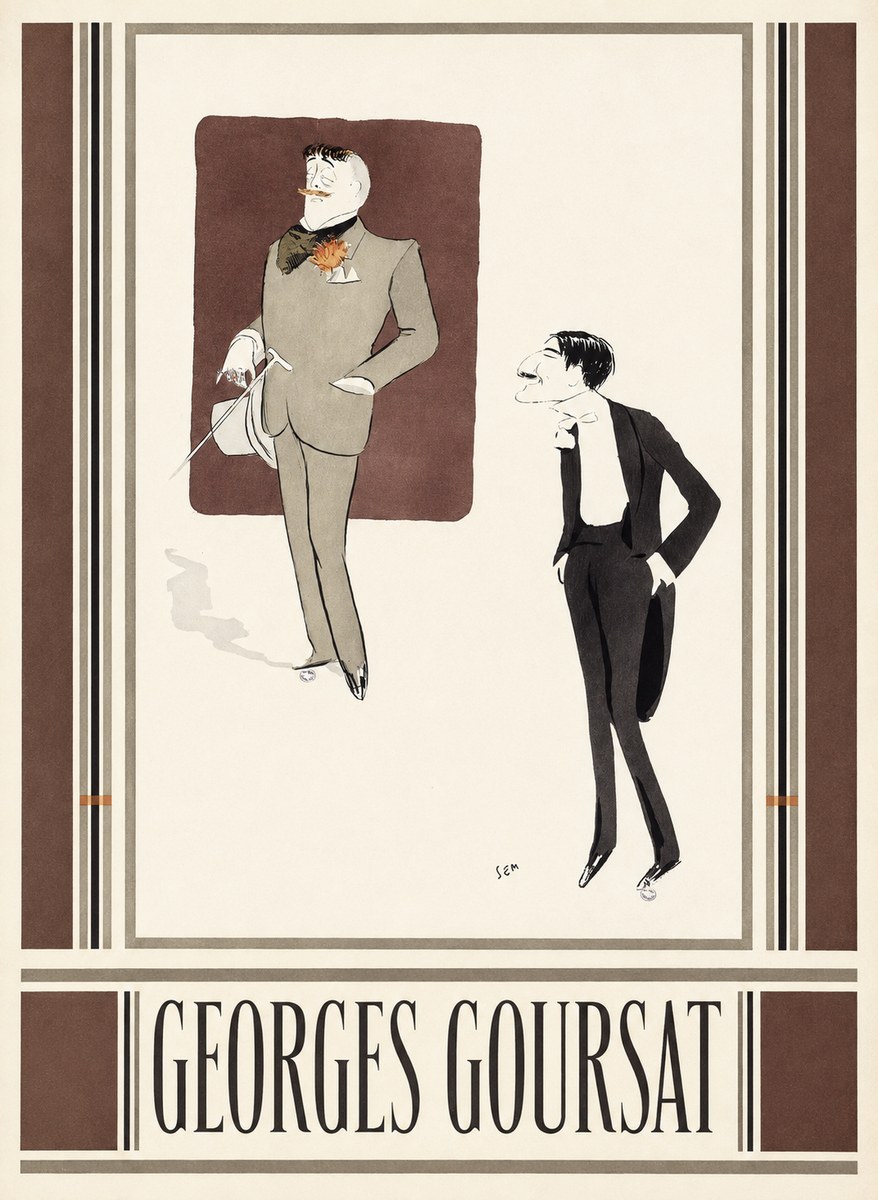 Georges Goursat High Society Caricature No3 - Affiche