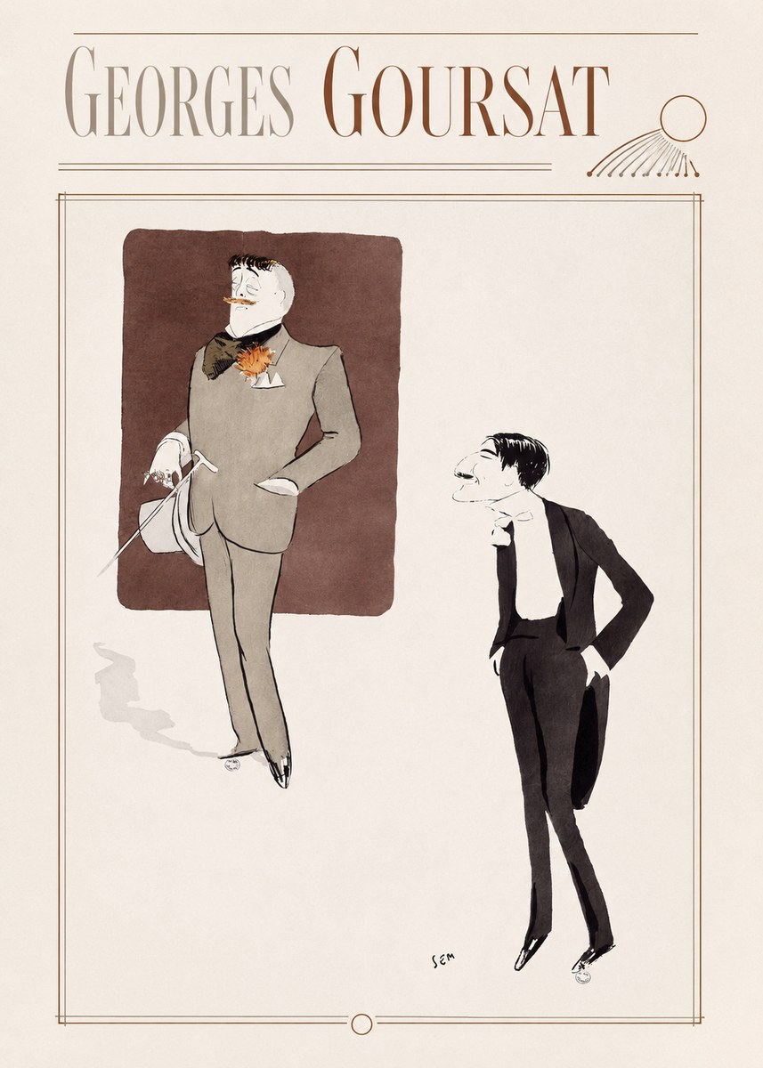 Georges Goursat High Society Caricature No6 - Affiche
