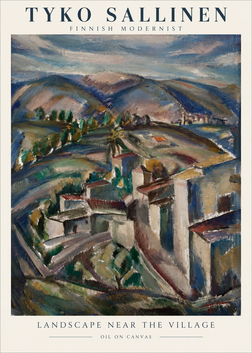 Tyko Sallinen Landscape Near the Village No1 - Affiche