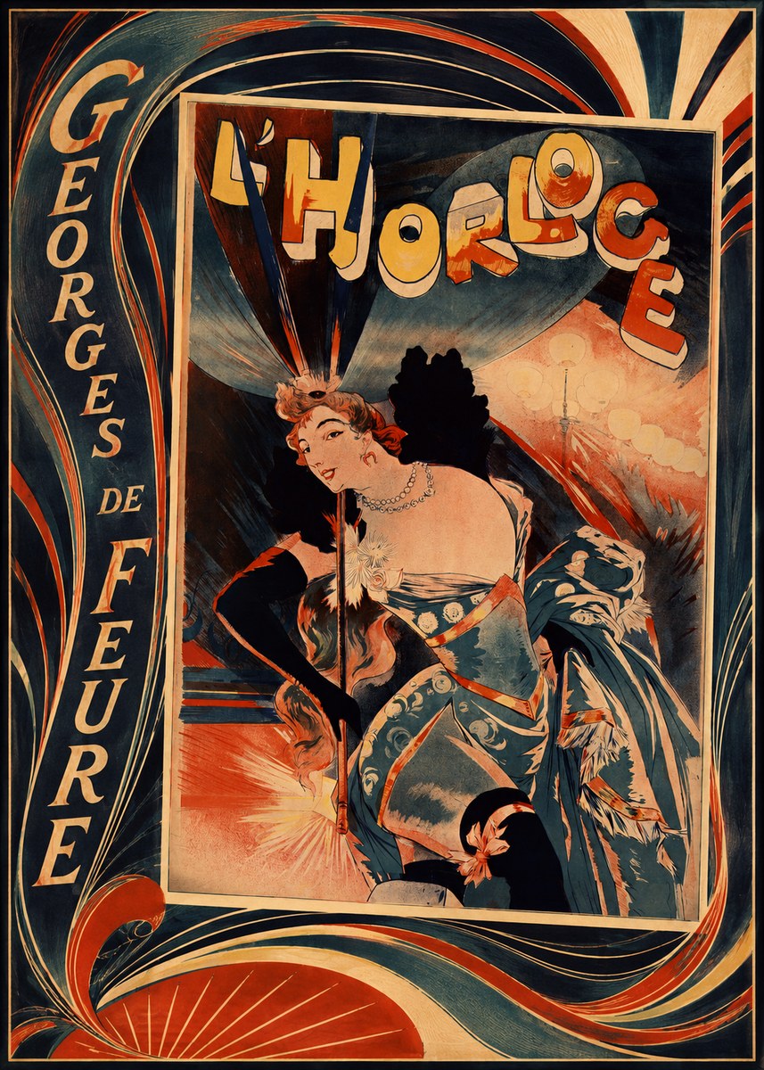 Georges de Feure L'horloge III No2 - Affiche
