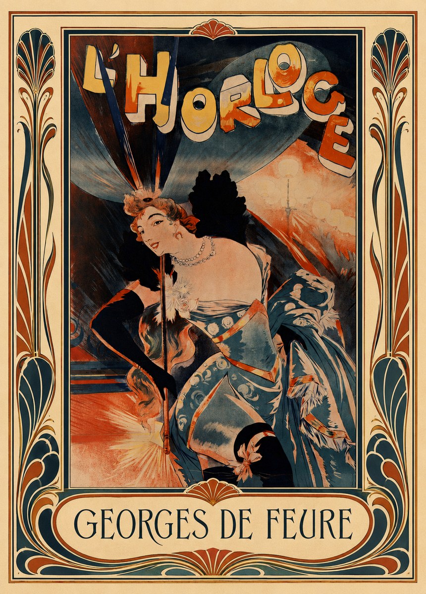 Georges de Feure L'horloge III No3 - Affiche