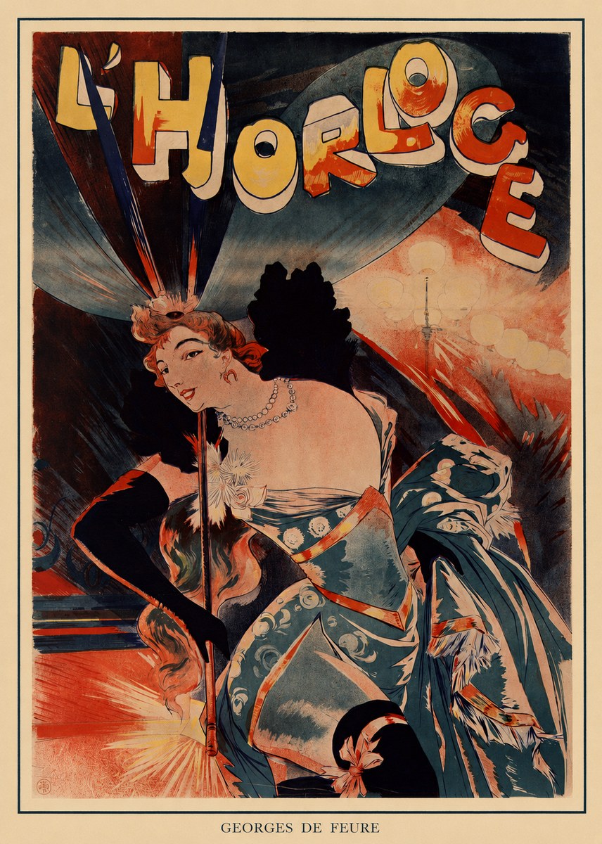 Georges de Feure L'horloge III No4 - Affiche