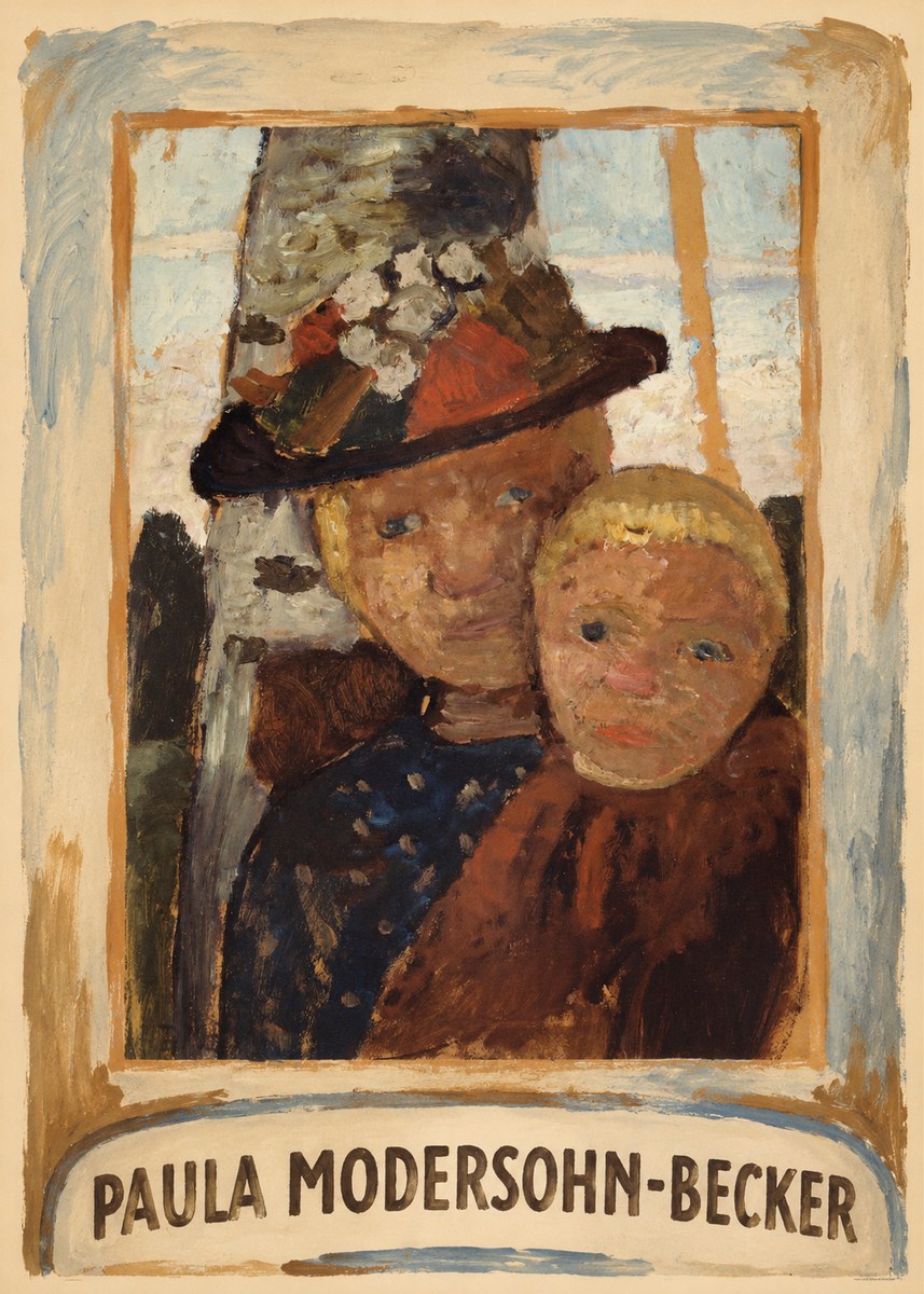 Paula Modersohn-Becker Mother and Child with Hat No3 - Affiche