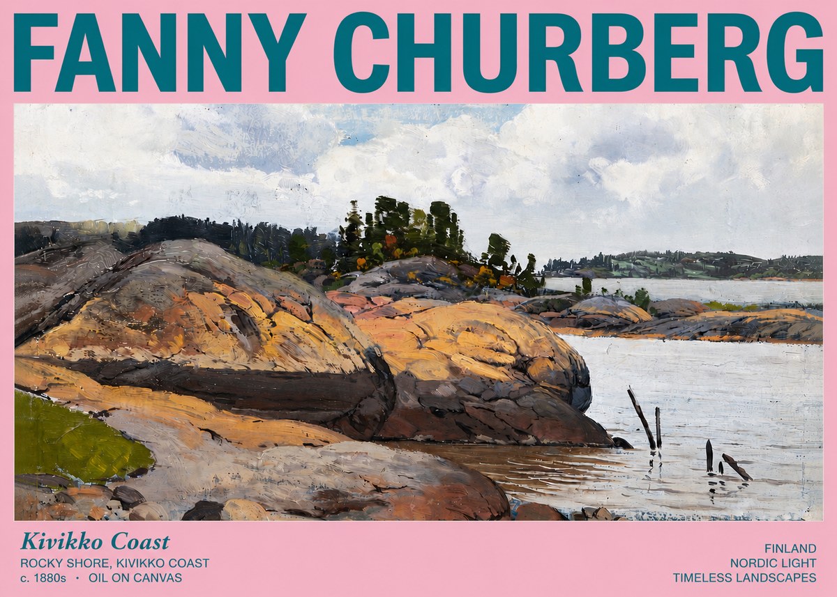 Fanny Churberg Rocky Shore · Kivikko Coast No3 - Affiche