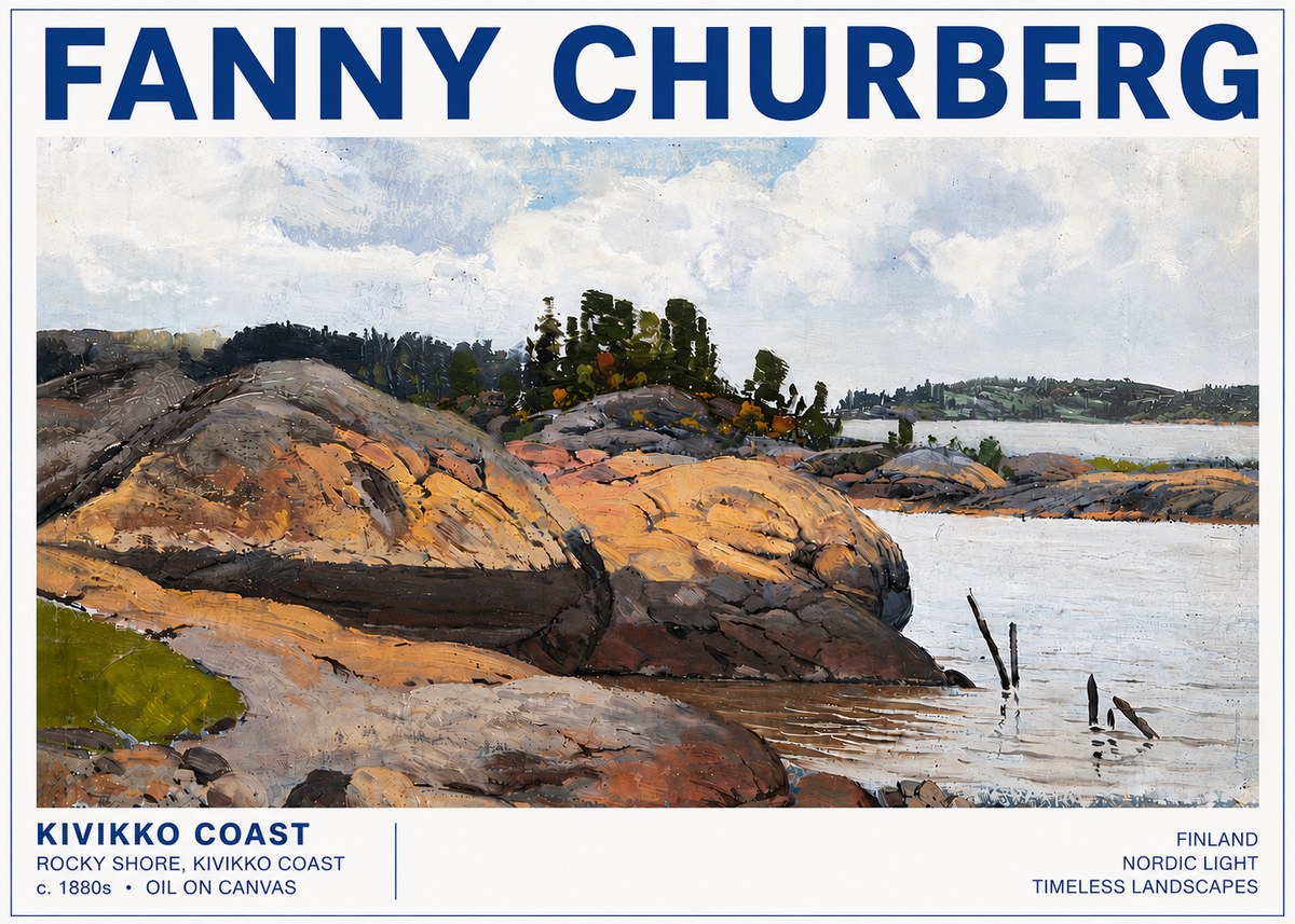 Fanny Churberg Rocky Shore · Kivikko Coast No6 - Affiche