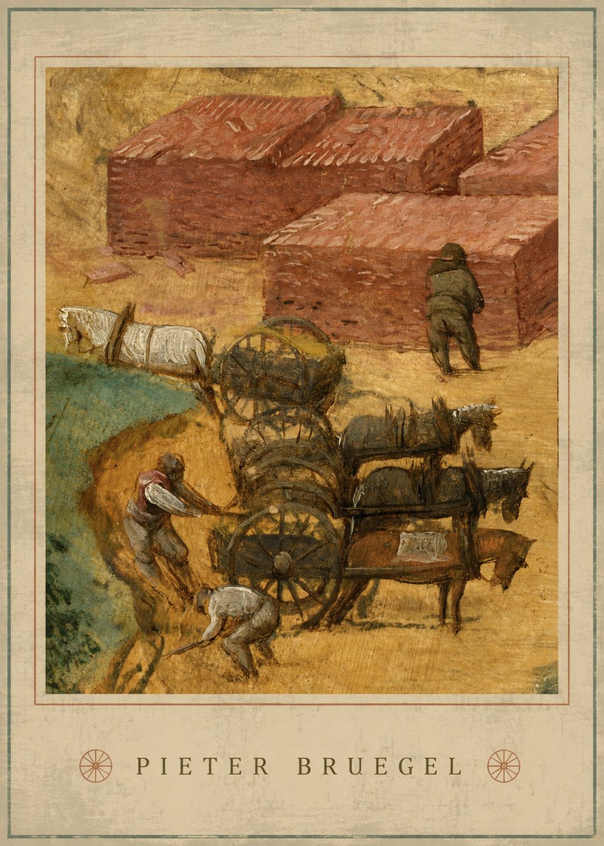 Pieter Bruegel The Brickmakers No4 - Affiche