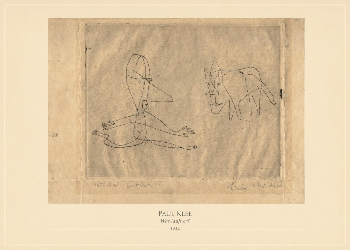 Paul Klee Was Läuft Er? No4 - Affiche