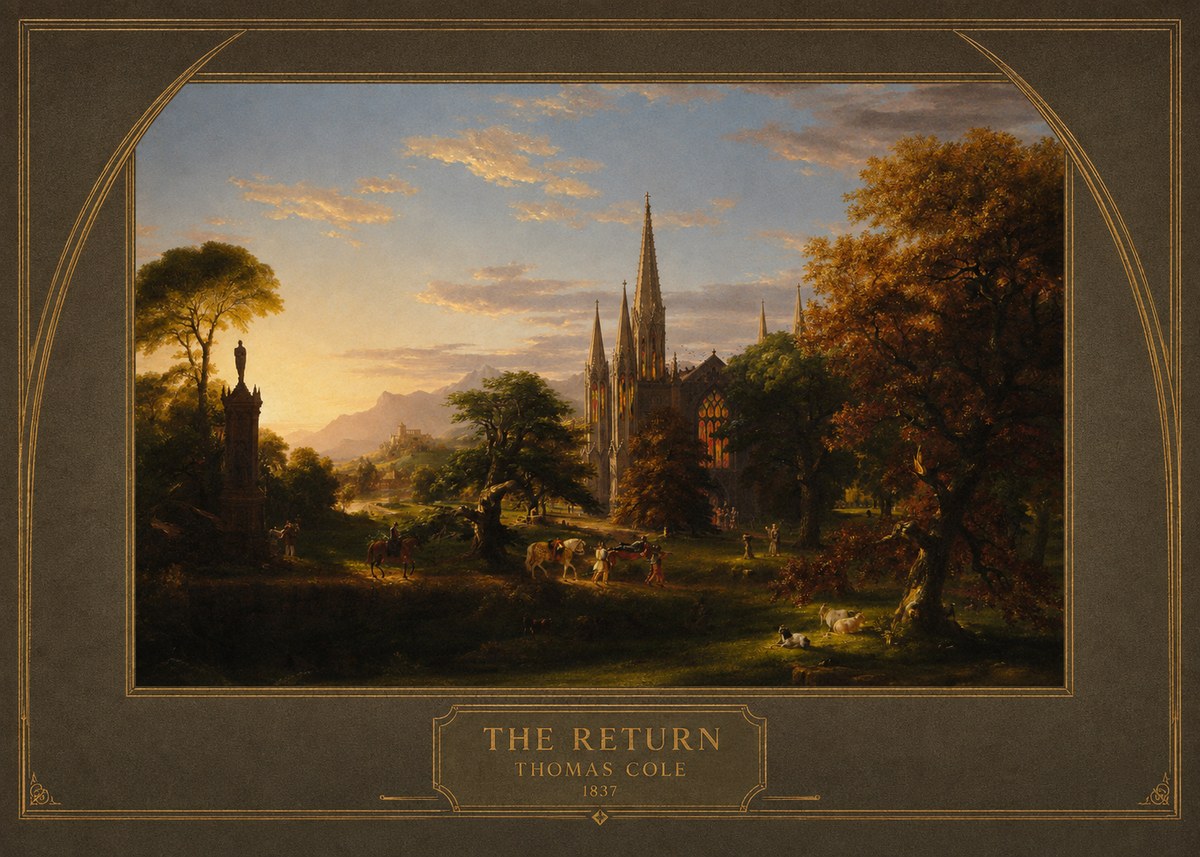 Thomas Cole The Return III No4 - Affiche