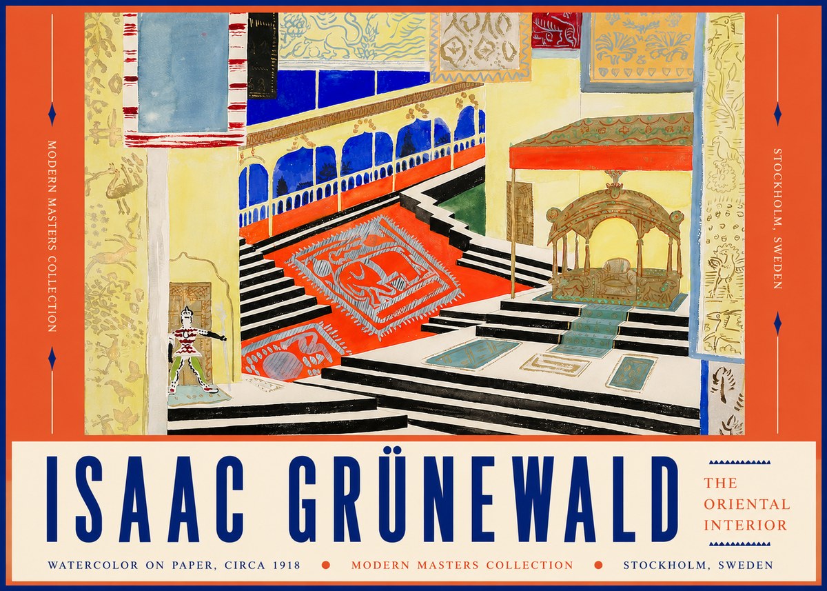 Isaac Grünewald The Oriental Interior No4 - Affiche