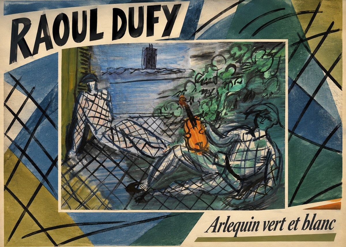 Raoul Dufy Arlequin Vert Et Blanc No3 - Affiche