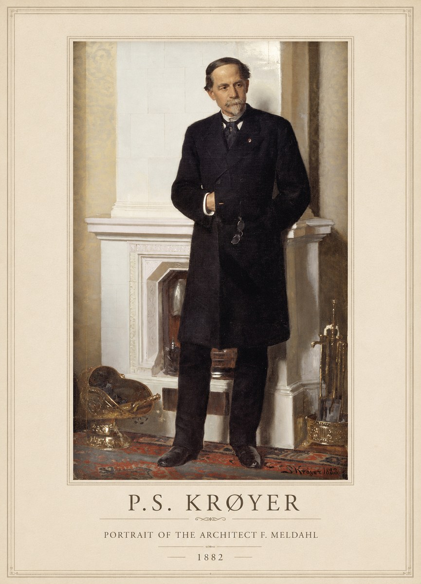 P.S. Krøyer Portrait of the Architect F. Meldalh No1 - Affiche