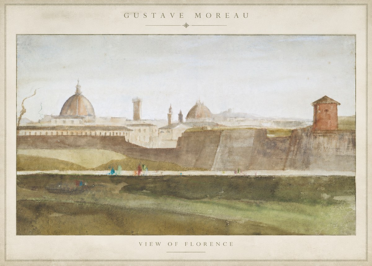 Gustave Moreau View of Florence No5 - Affiche