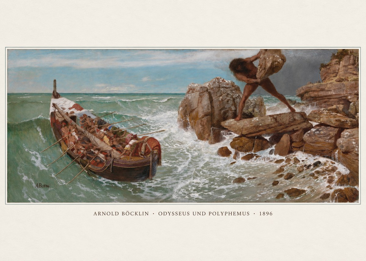 Arnold Böcklin Odysseus Und Polyphemus No2 - Affiche