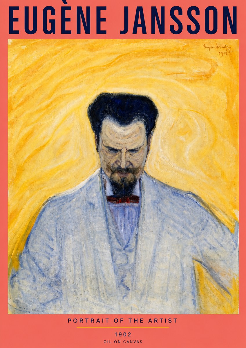 Eugène Jansson Portrait of the Artist II No3 - Affiche
