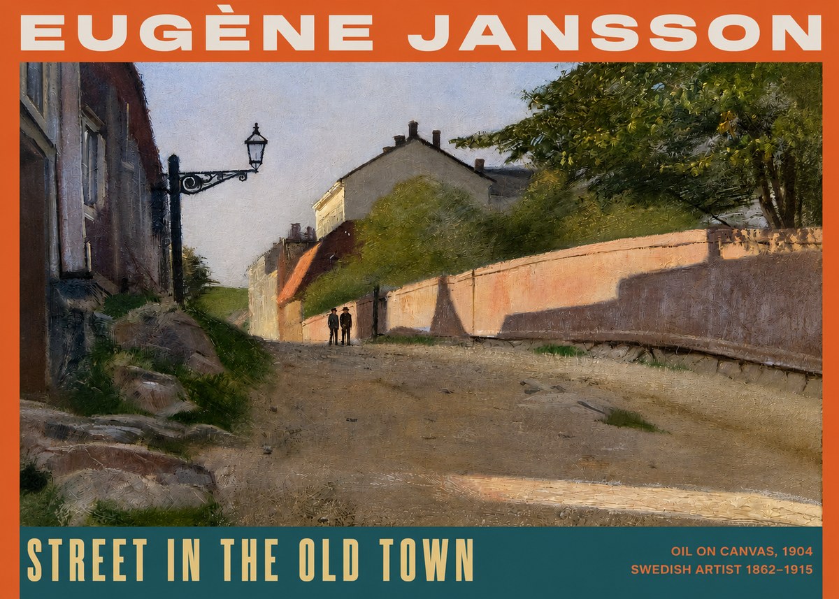 Eugène Jansson Street in the Old Town No2 - Affiche