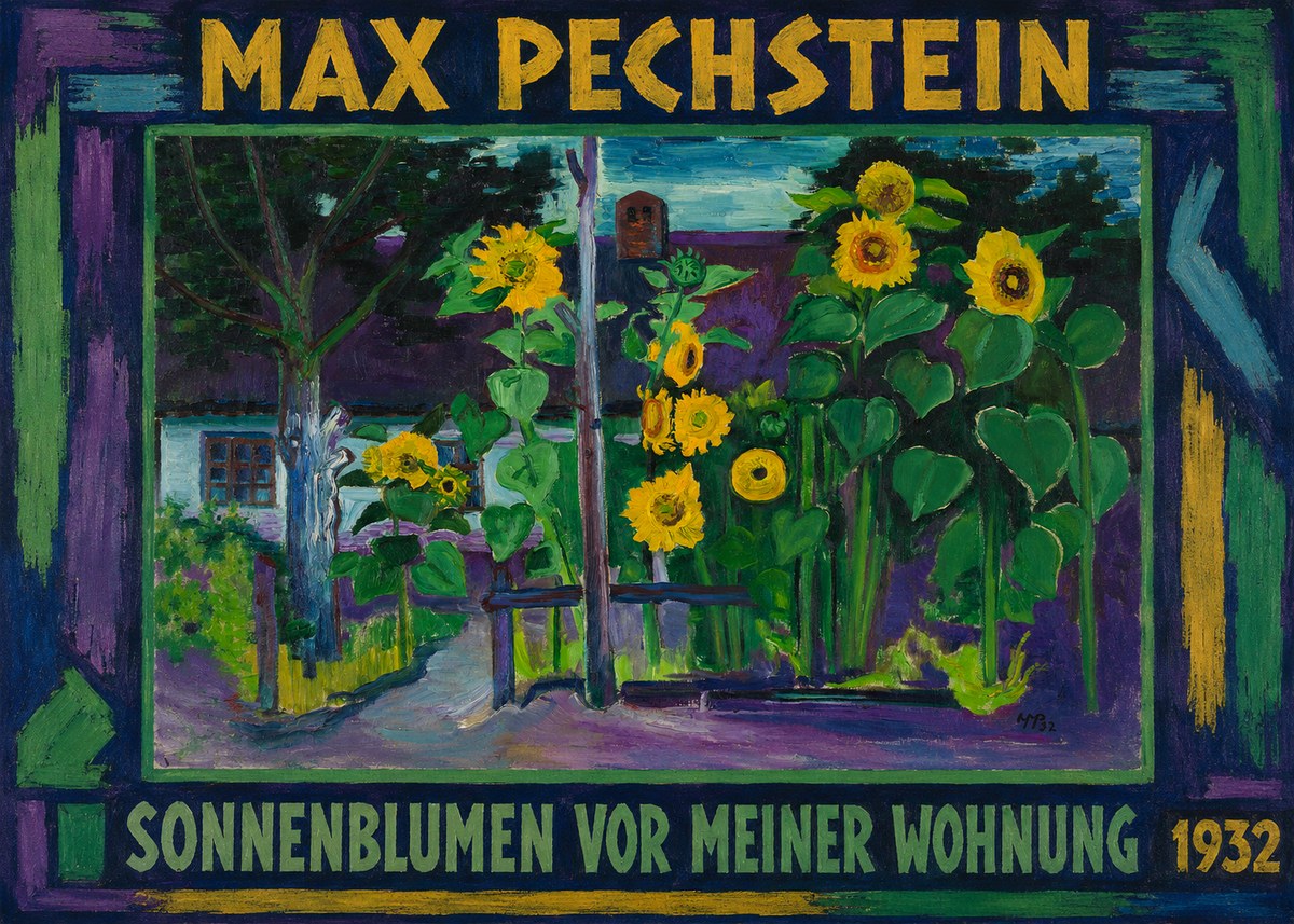 Max Pechstein Sonnenblumen Vor Meiner Wohnung No1 - Affiche