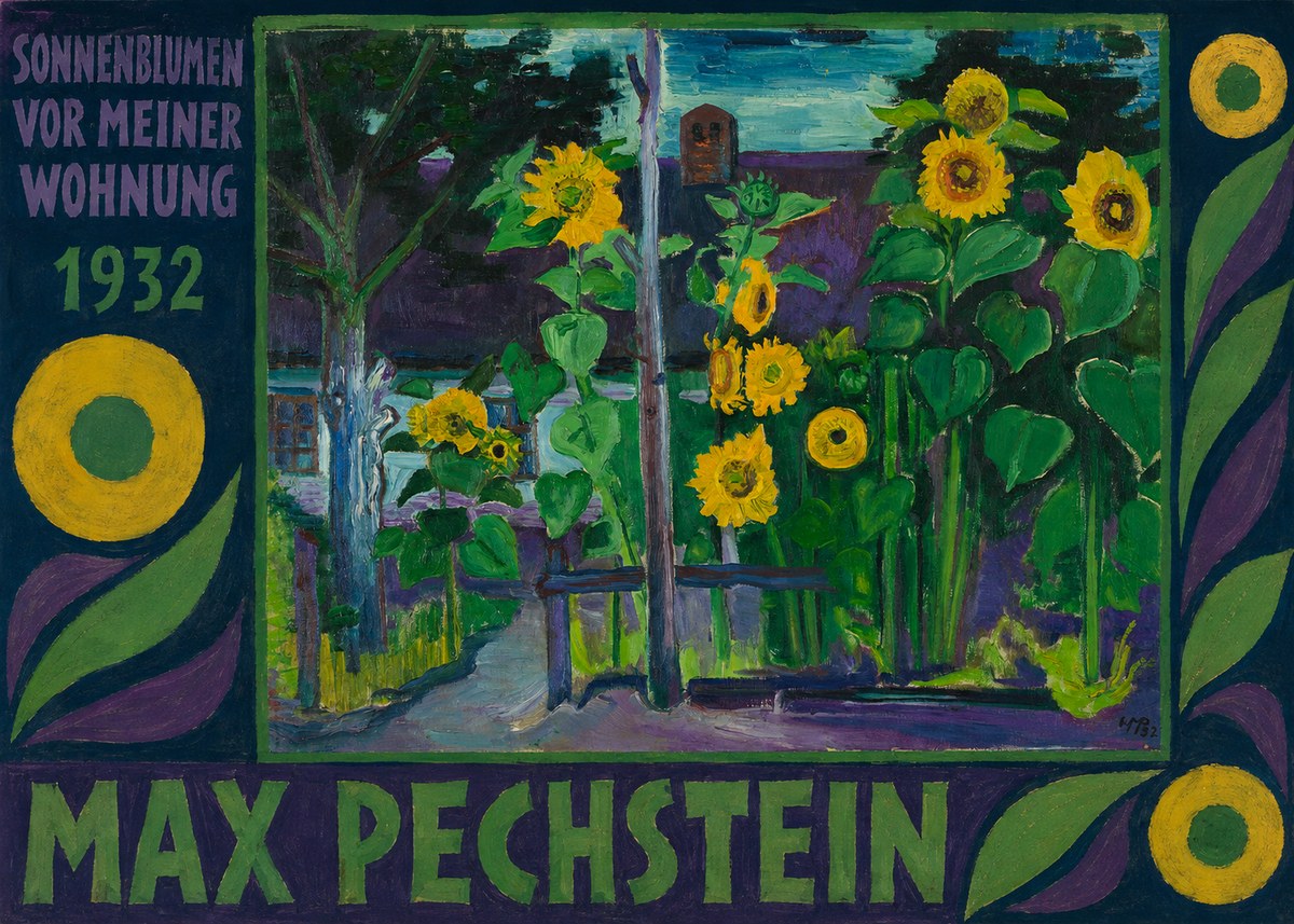 Max Pechstein Sonnenblumen Vor Meiner Wohnung No4 - Affiche