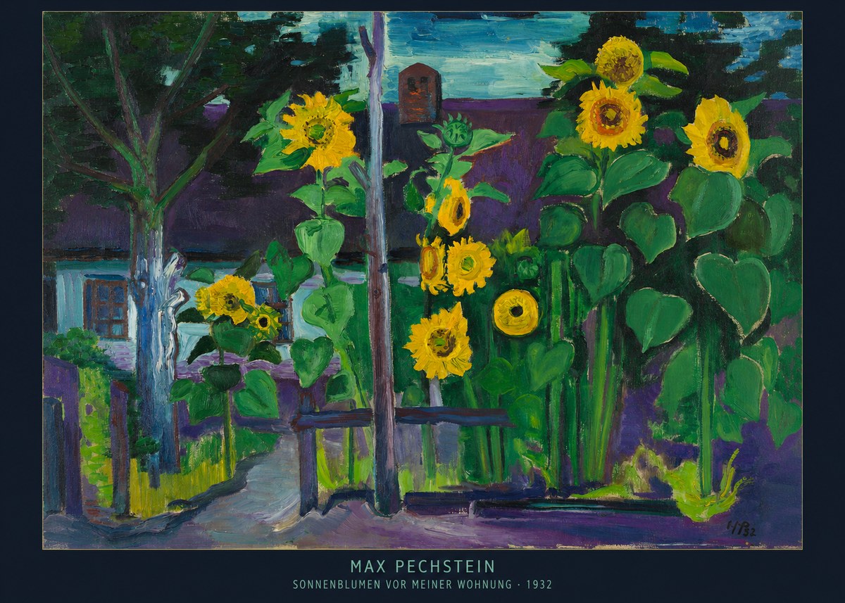 Max Pechstein Sonnenblumen Vor Meiner Wohnung No6 - Affiche