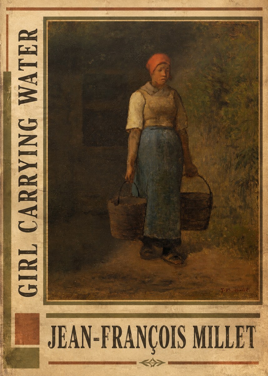 Jean-François Millet Girl Carrying Water No2 - Affiche