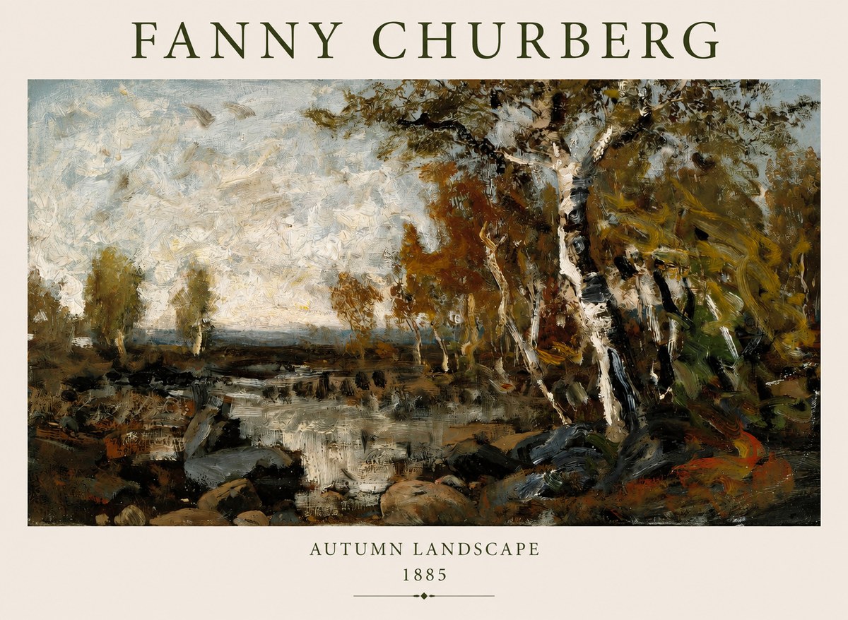 Fanny Churberg Autumn Landscape No1 - Affiche
