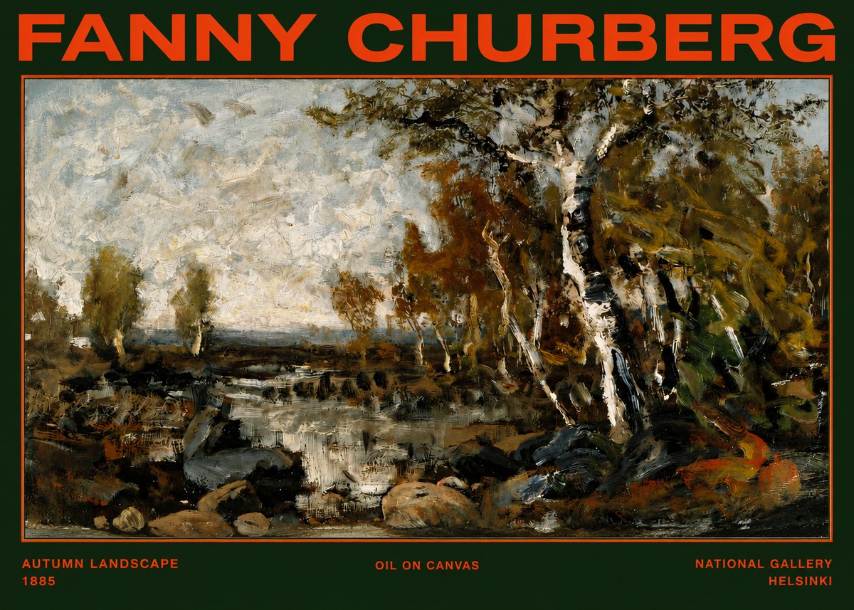 Fanny Churberg Autumn Landscape No2 - Affiche