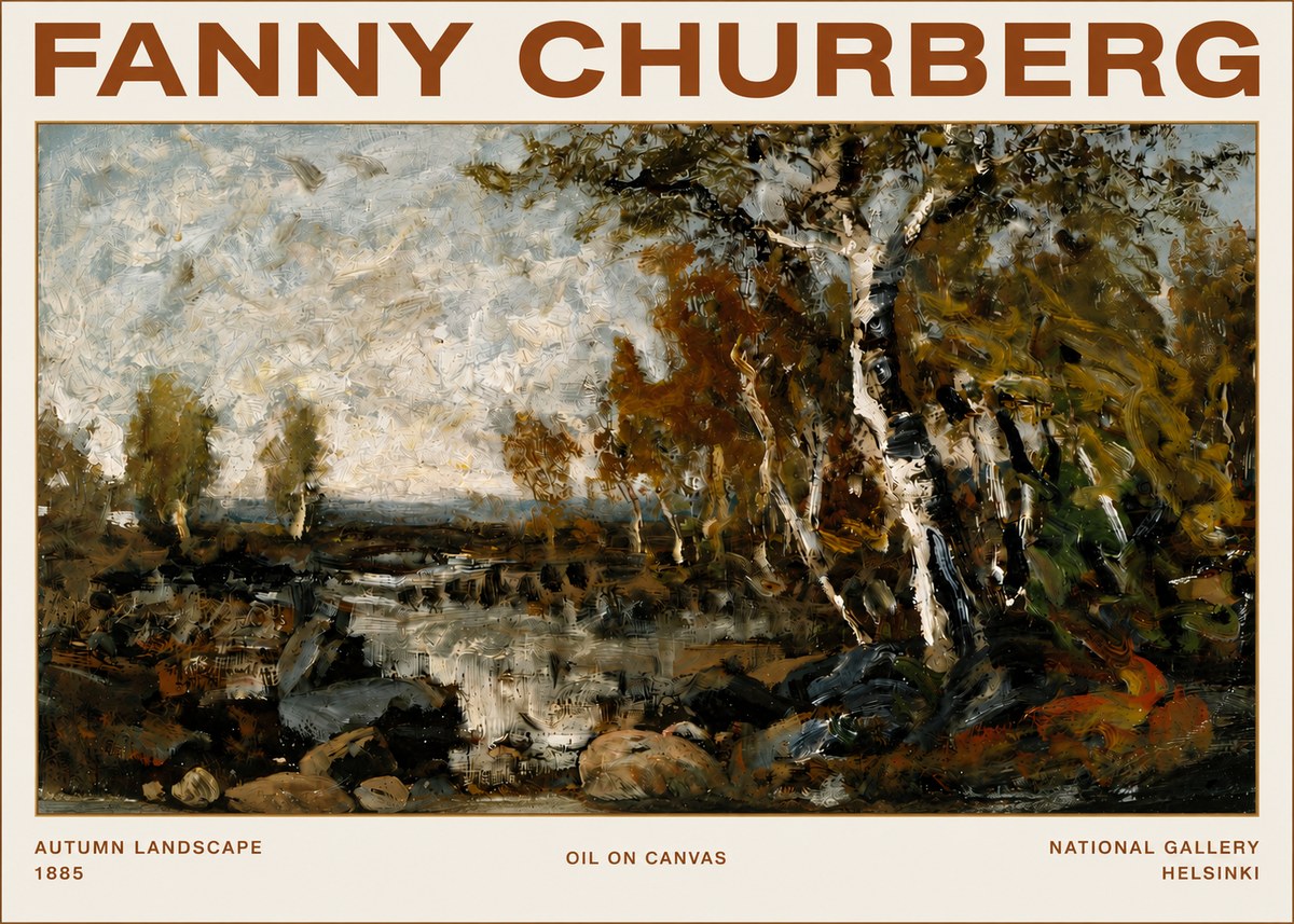 Fanny Churberg Autumn Landscape No3 - Affiche