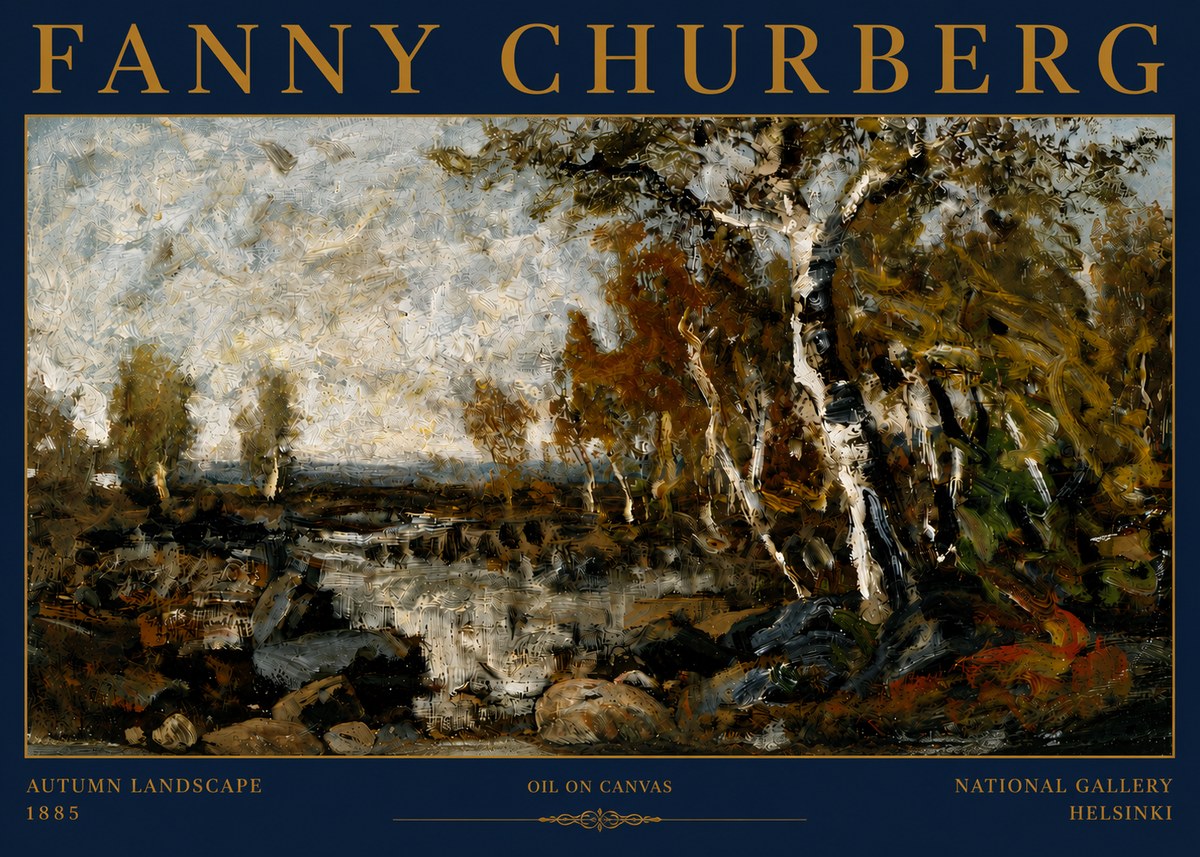 Fanny Churberg Autumn Landscape No4 - Affiche