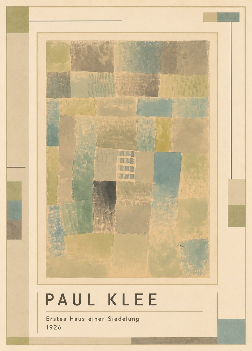 Paul Klee Erstes Haus Einer Siedelung No1 - Affiche