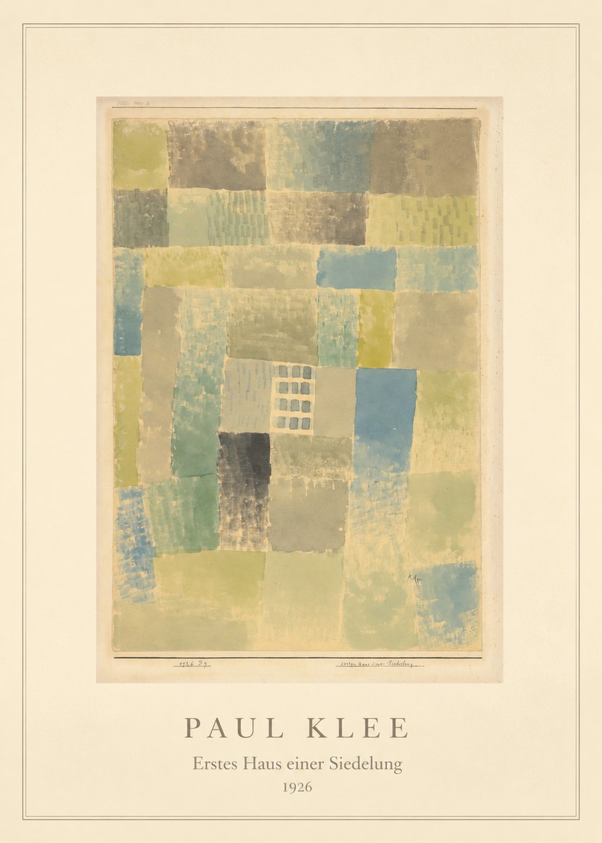 Paul Klee Erstes Haus Einer Siedelung No4 - Affiche