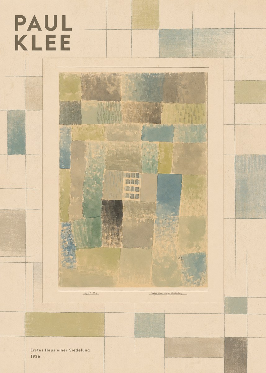 Paul Klee Erstes Haus Einer Siedelung No5 - Affiche