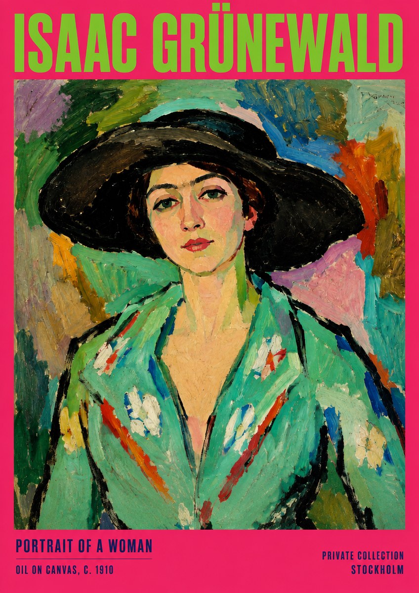 Isaac Grünewald Portrait of a Woman No2 - Affiche