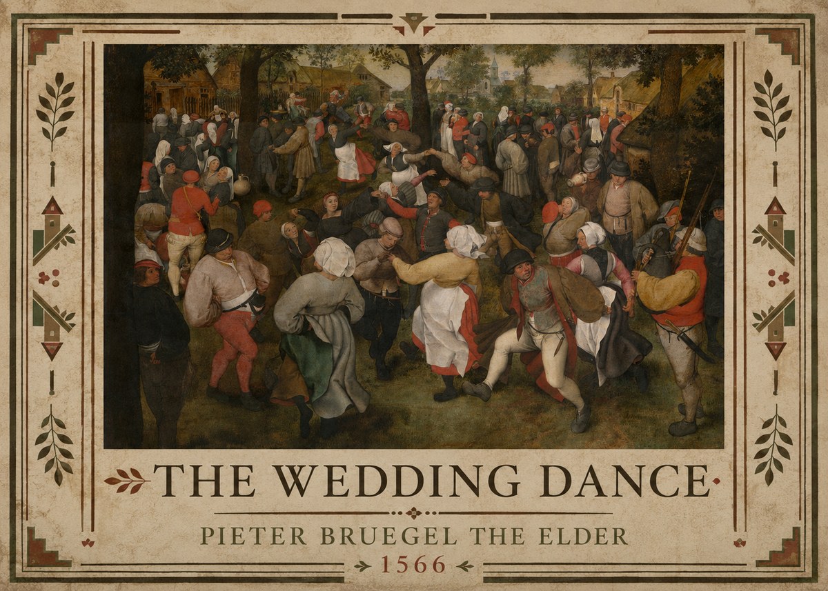 Pieter Bruegel The Wedding Dance II No2 - Affiche