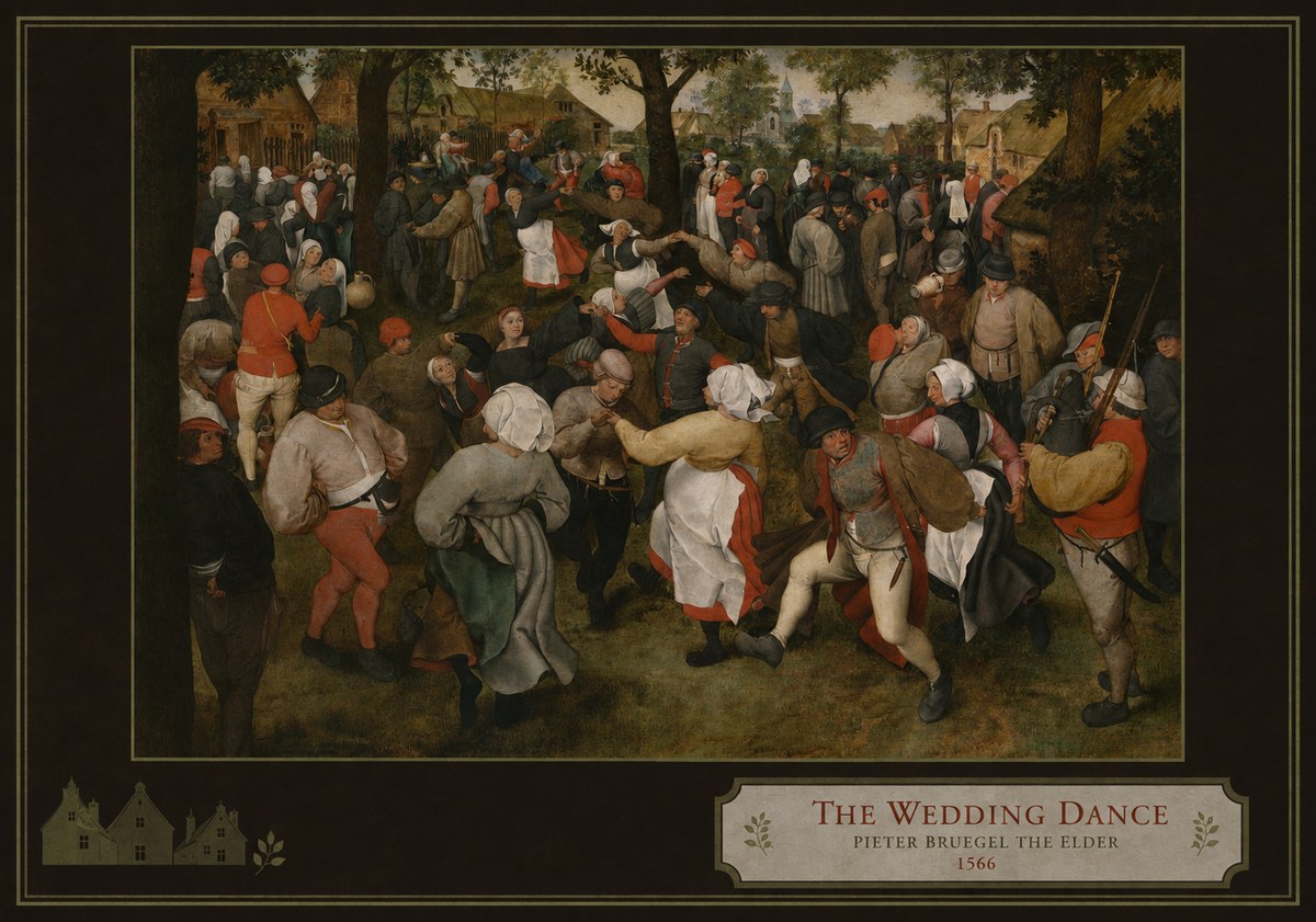 Pieter Bruegel The Wedding Dance II No3 - Affiche