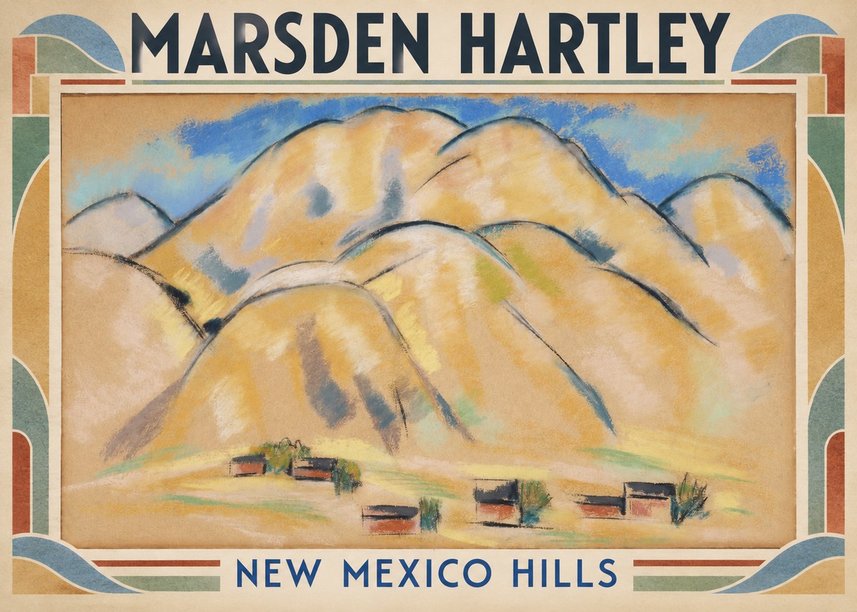 Marsden Hartley New Mexico Hills No1 - Affiche
