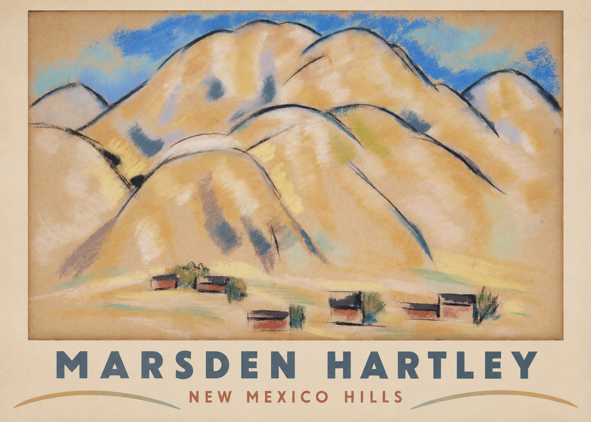 Marsden Hartley New Mexico Hills No2 - Affiche